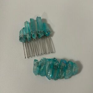 Celestial Crystal Stone Comb and Barrette